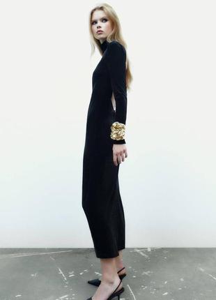 Бархатне плаття міді zara 4