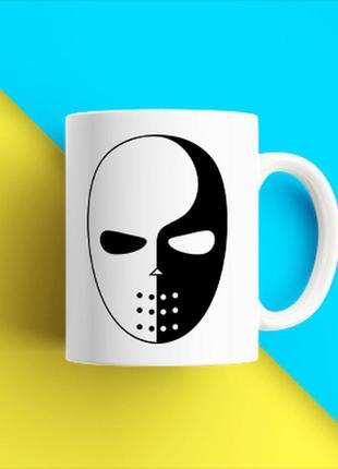 Белая чашка (кружка) с принтом "джейсон вурхиз (jason voorhes)" push it