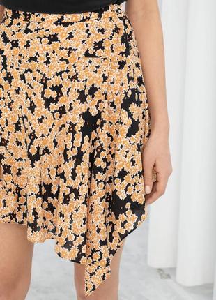 Спідниця & other stories floral handkerchief mini skirt / 36 (без 1 гудзика )3 фото