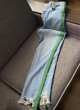 Бомбезні джинси з лампасами 🪷1 фото