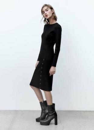 Платья в рубчик zara 4