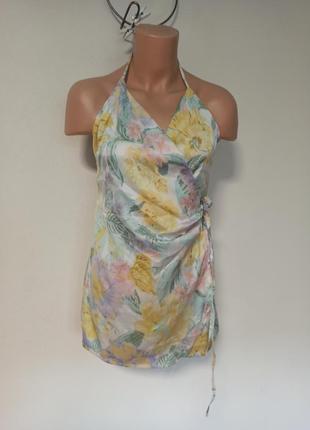 Платье ромпер с шортиками цветочный винтажный принт1 фото