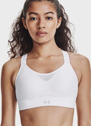 Under armour женский белый спортивный топ ua infinity high bra3 фото