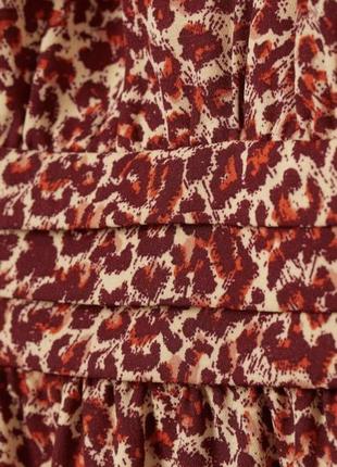 Легкое шифоновое платье леопардовый принт4 фото