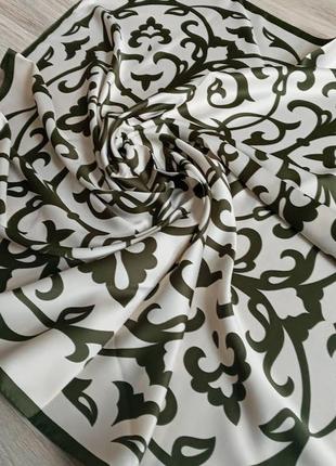 Шовкова хустка, платок, хусточка на шию, сумку, волосся, твіллі, косинка, у кольорах