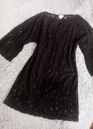 Прозрачное платье черное кружевное туника черная пляжная bonprix обмен1 фото