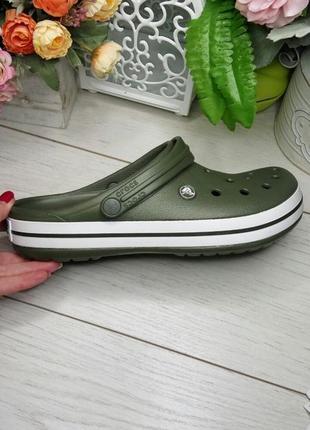 Кроксы crocs crocband army green мужские кроксы зелёные крокбенд сабо хаки камуфляж