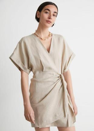 Сукня & other stories linen wrap mini dress / 383 фото