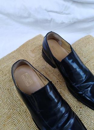 Кожаные туфли samuel windsor натуральная лаковая кожа черные туфли лаковые ботинки мокасины мужские2 фото
