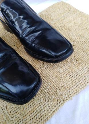 Кожаные туфли samuel windsor натуральная лаковая кожа черные туфли лаковые ботинки мокасины мужские4 фото