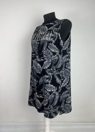 Puma вільна міні сукня майка в тропічний принт з лого, коротке спортивне плаття вільного фасону3 фото