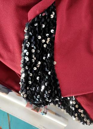 Пончо жіноче бордового кольору прямого крою хіджаб від бренду fsm fashion oversize4 фото
