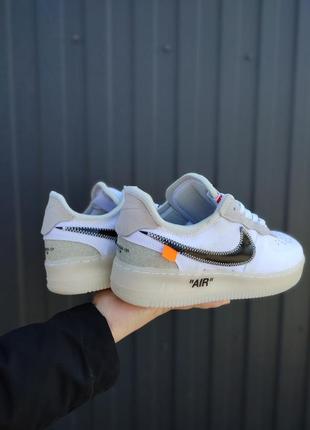 Кросівки nike air force 1 x off-white «white black»2 фото