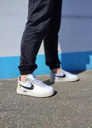 Кросівки nike air force 1 x off-white «white black»9 фото