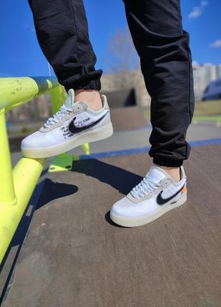 Кросівки nike air force 1 x off-white «white black»8 фото