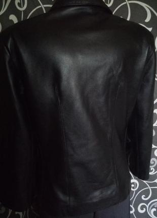 Кожаная укороченная куртка курточка 💯%кожа рукав укорочен9 фото