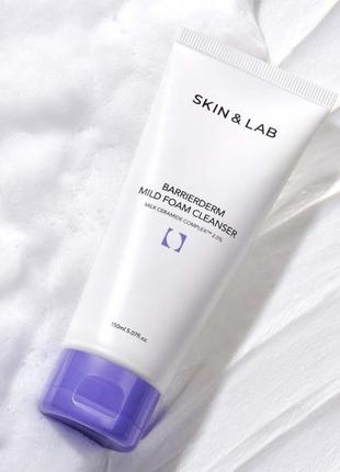 М’яка пінка для очищення шкіри з рн 5,5 skin&lab barrierderm mild foam cleanser, 150 мл