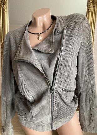 Стильна курточка- косуха натуральна замша3 фото