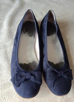 Шкіряні якісні туфлі балетки