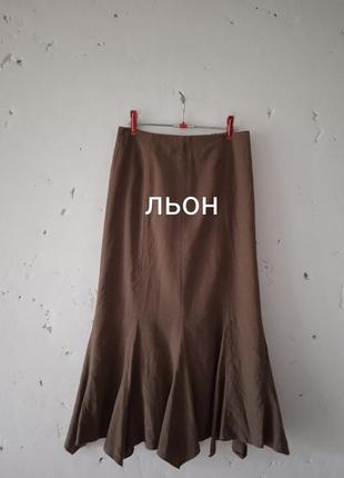 Длинная льняная юбка1 фото