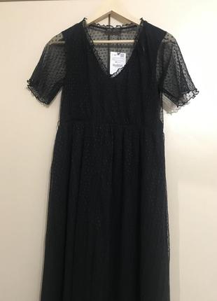 Сукня zara з біркой, чорний колір, вільний крій, 899 грн2 фото