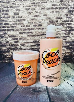Скраб для тела coco peach pink victoria’s secret