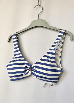 Топ від купальника верх полосатий з кільцем у смужку в рубчик