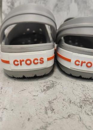 Крокс crocs crocband clog light grey / bright coral 11016 унісекс жіночі чоловічі крокси сабо5 фото