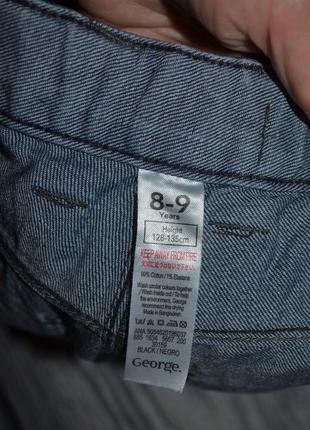 8 - 9 лет 134 см фирменные джинсы скинни узкачи для моднявок с строчками10 фото