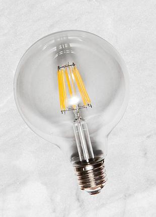 Cow лампа led g80 8w clear 2700k e27 rc