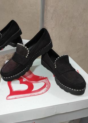 Жіночі туфлі, темно-бордові