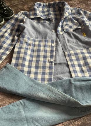 Стильная рубашка в клетку🔥3 фото