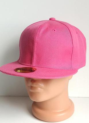 Розпродаж! бейсболка кепка реперка хіп хоп snapback сніпбек з рівним прямим козирком малинова однотонна1 фото