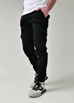 Джоггеры джинсы мужские карго черные турция / джогери джинси чоловічі штаны штани чорні4 фото