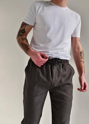 Брюки мужские базовые серые турция / брюки мужские базовые брюки серые турречина3 фото