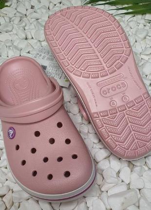 Crocs crocband clog pearl / pink 11016 женские кроксы сабо пудровые крокбенд5 фото