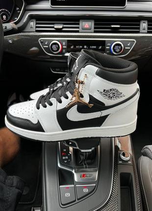 Мужские кроссовки nike air jordan 1 high black white 41-42-43-44-45-46