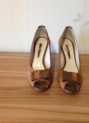 Туфли с открытым носком solo femme