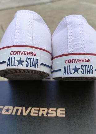 Білі кеди кросівки мокасини сліпони converse all star великі розміри7 фото