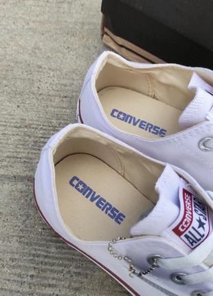 Білі кеди кросівки мокасини сліпони converse all star великі розміри6 фото