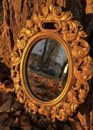 Дзеркало золотисте у вінтажному стилі бароко рококо для фотосесій на подарунок рамка з...
