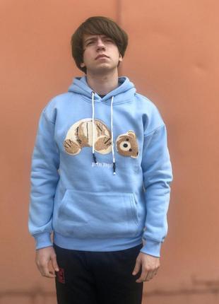 Palm angels kill the bear hoodie blue sale