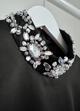 Платье asos эксклюзив. воротник вышит камнями, р. uk14 (наш l-xl).