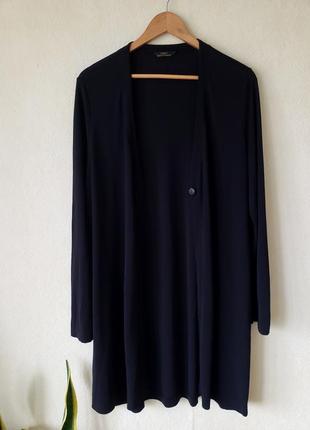 Удлиненный винтажный черный кардиган stmichael marks and spenser 18 uk2 фото
