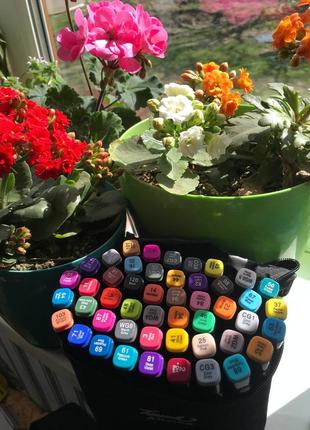 Скетч маркеры фломастеры гамма цветов рисования творчество