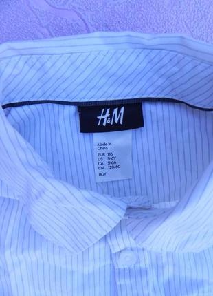 Рубашка рубашечка h&m 5-6 лет 116 см2 фото