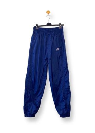 Нейлоновые винтажные джоггеры спортивные штаны на манжетах nike swoosh nylon jogger винтаж 90х хип-хоп drill sportswear air jordan tn tech fleece m