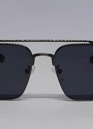Chrome hearts очки мужские солнцезащитные черные в металлической оправе2 фото