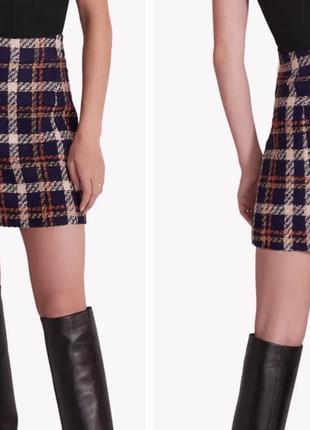Юбка юбка твид твидовая теплая