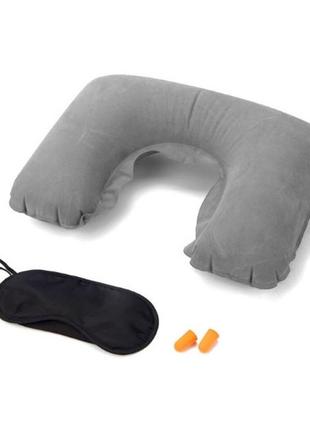 Подушка для путешествий 3 в 1 — серая